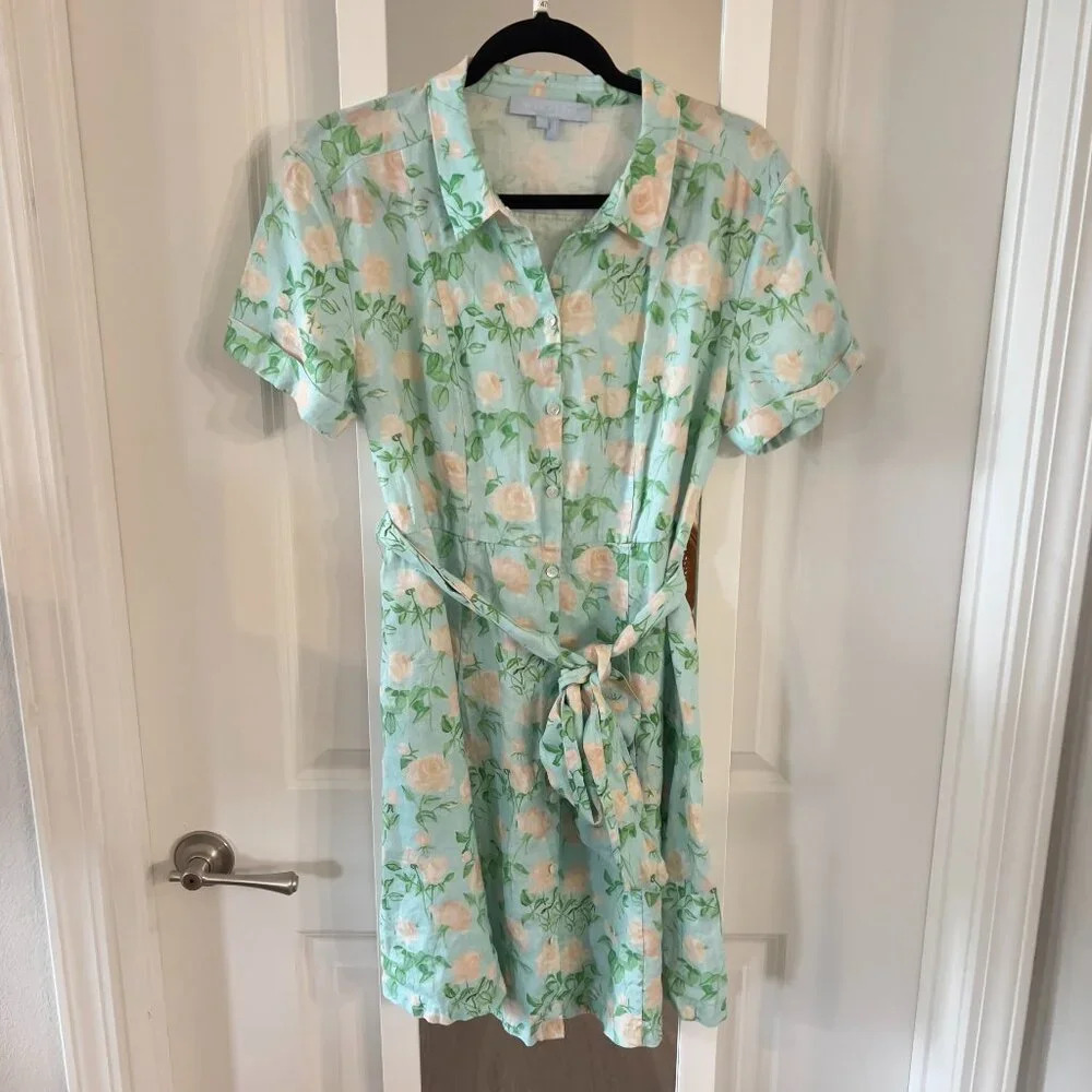 Hill House Light Blue Floral Dress